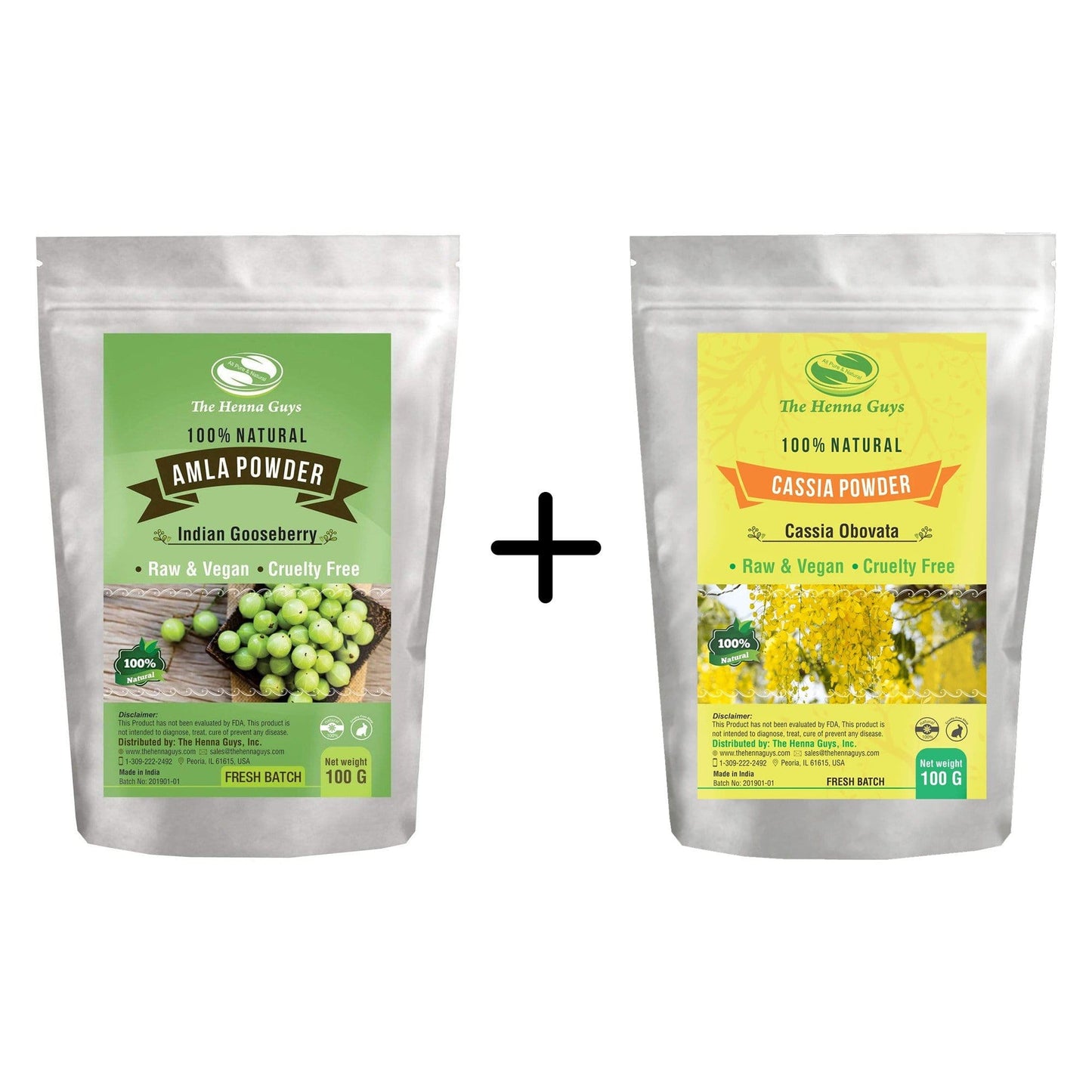 Enhance the Color & Manageability Combo - Amla & Cassia Powder