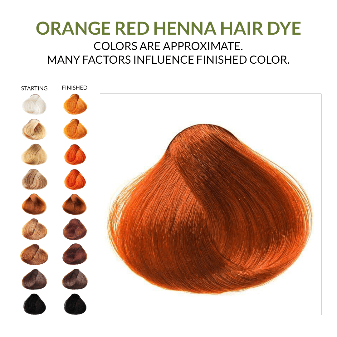 Orange Red Henna Hair Dye