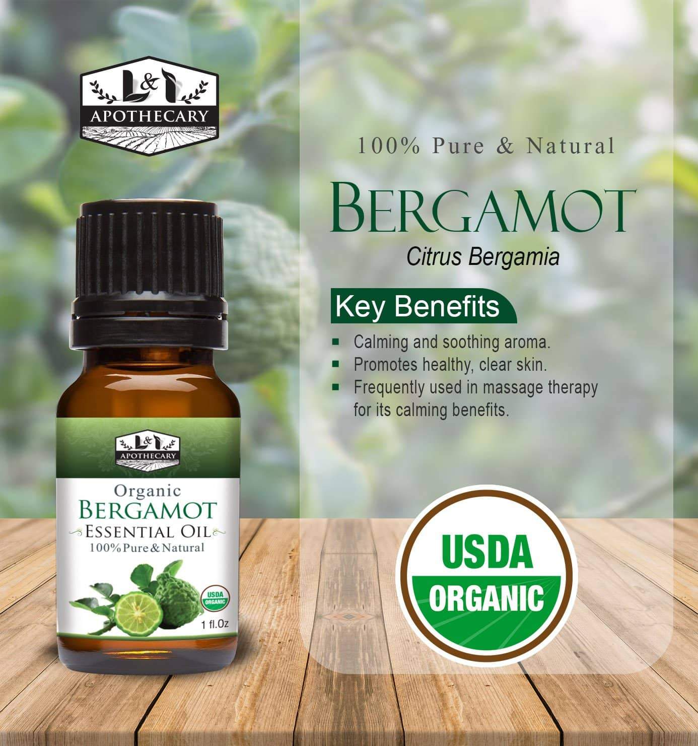 Organic Bergamot Essential Oil