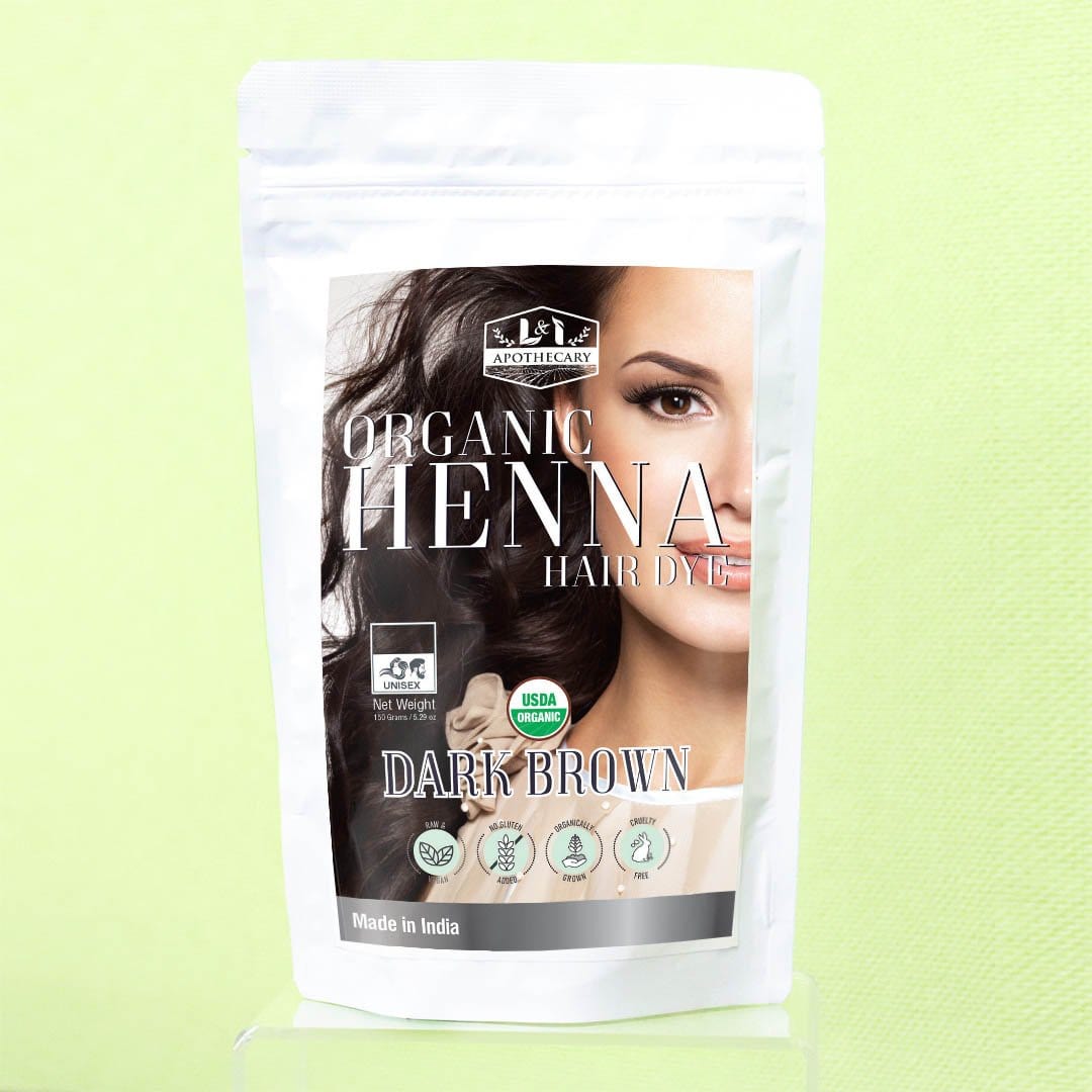 Organic Dark Brown Henna Hair Dye