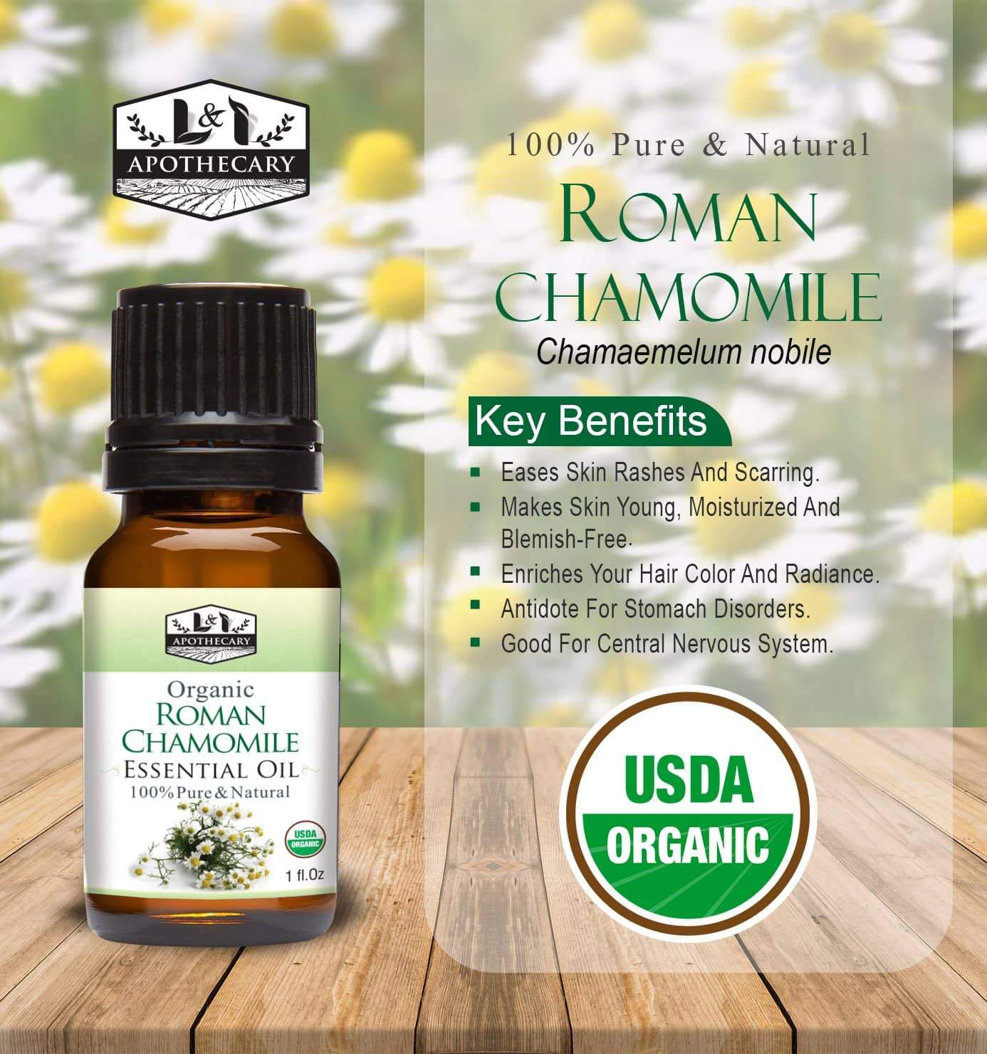 Organic Roman Chamomile Essential Oil