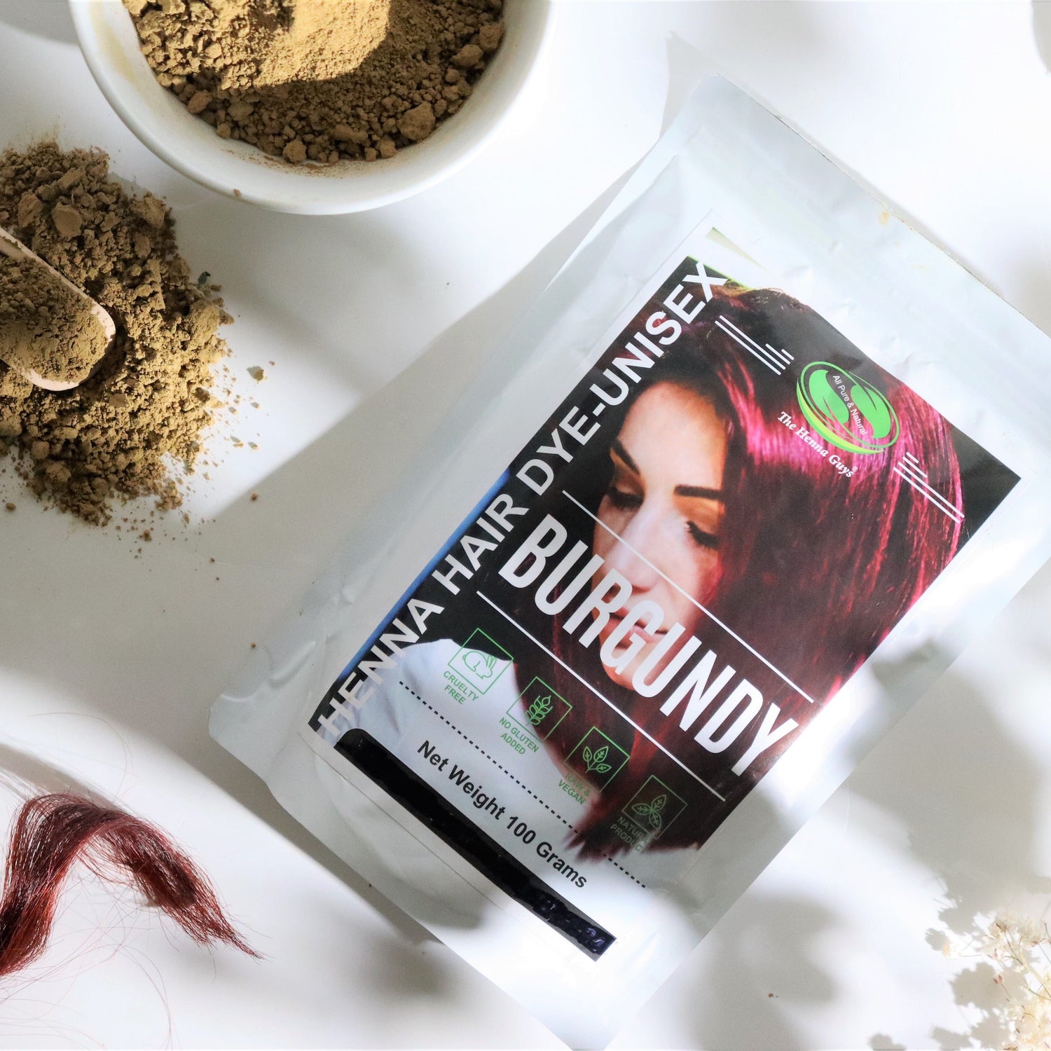 Burgundy Henna Hair Dye