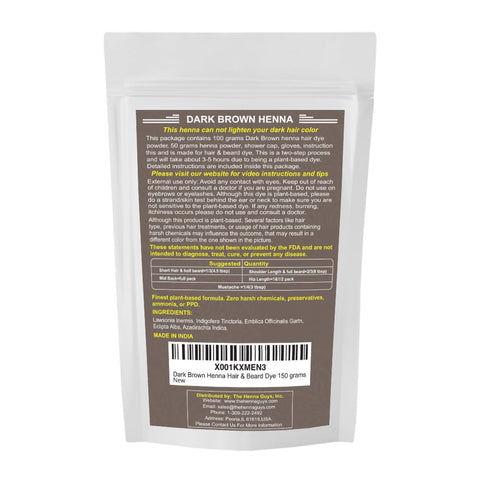 Dark Brown Henna Hair Dye