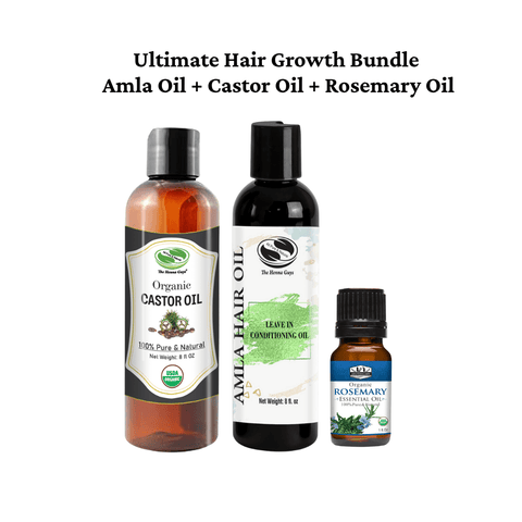 Ultimate Hair Growth Bundle | Amla Oil + Castor Oil + Rosemary Oil