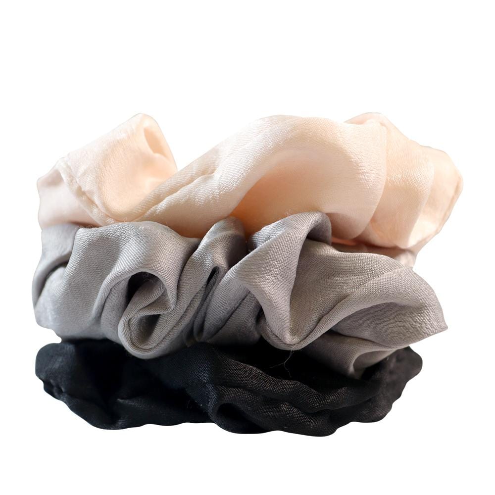 Satin Silk Hair Scrunchies ties - Set of 3