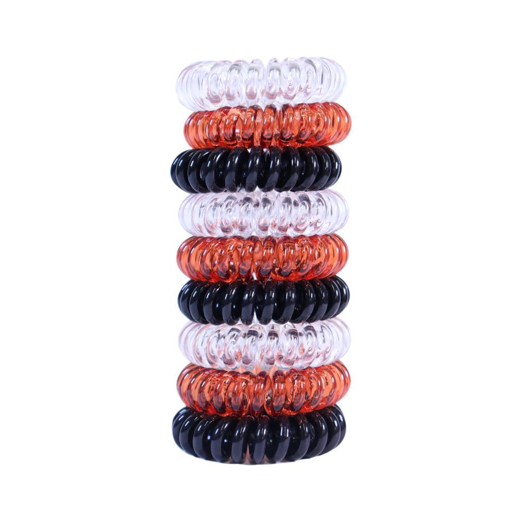 9 PC Coil Hair Ties Set - Non-Creasing, Strong Hold