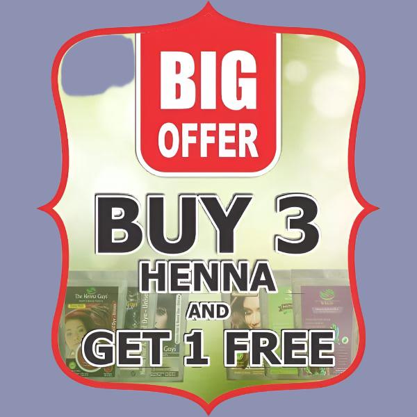 Buy 3 Henna & Get 1 Free