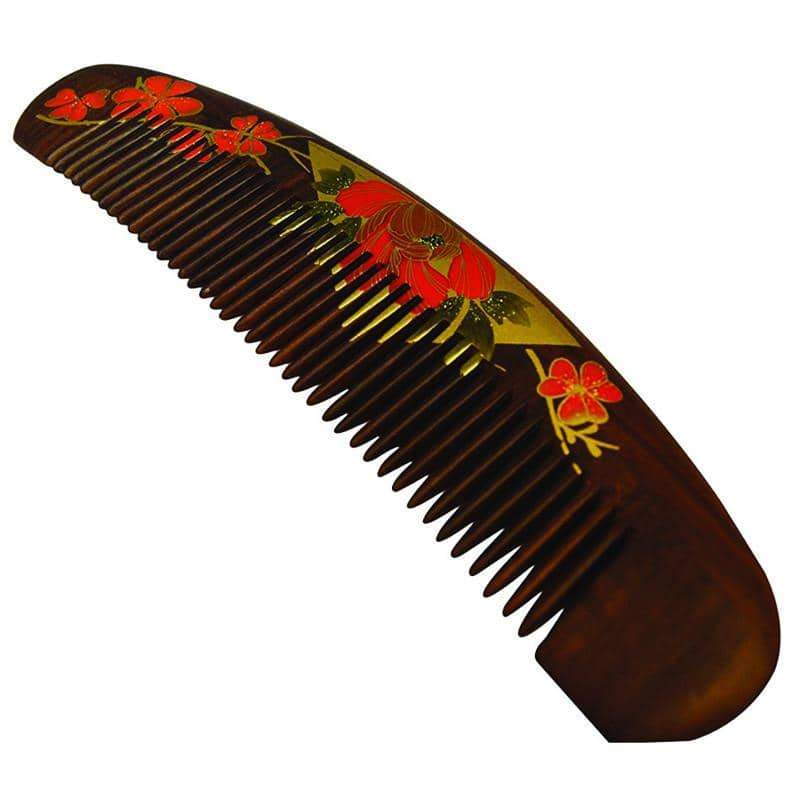 Chacate Preto Wood Curved Comb