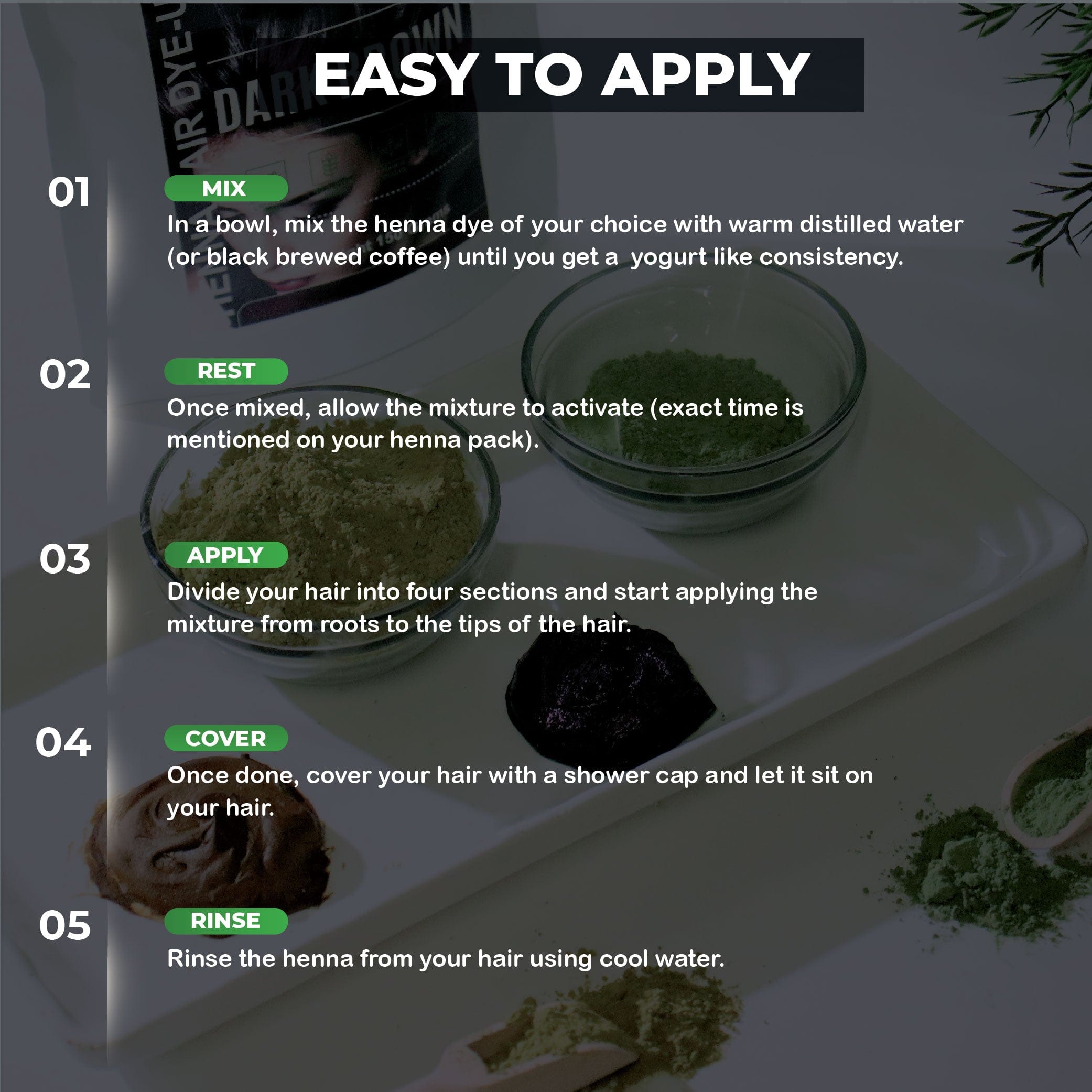 Dark Brown Henna Hair Dye l The Henna Guys® l Henna Hair Color