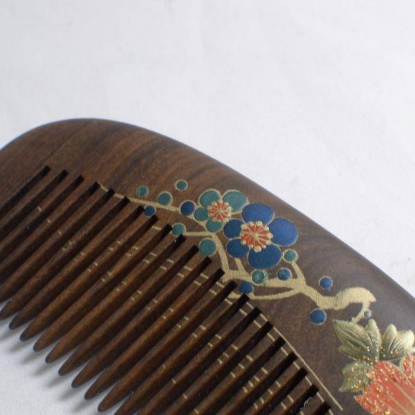 Floral Wood Comb