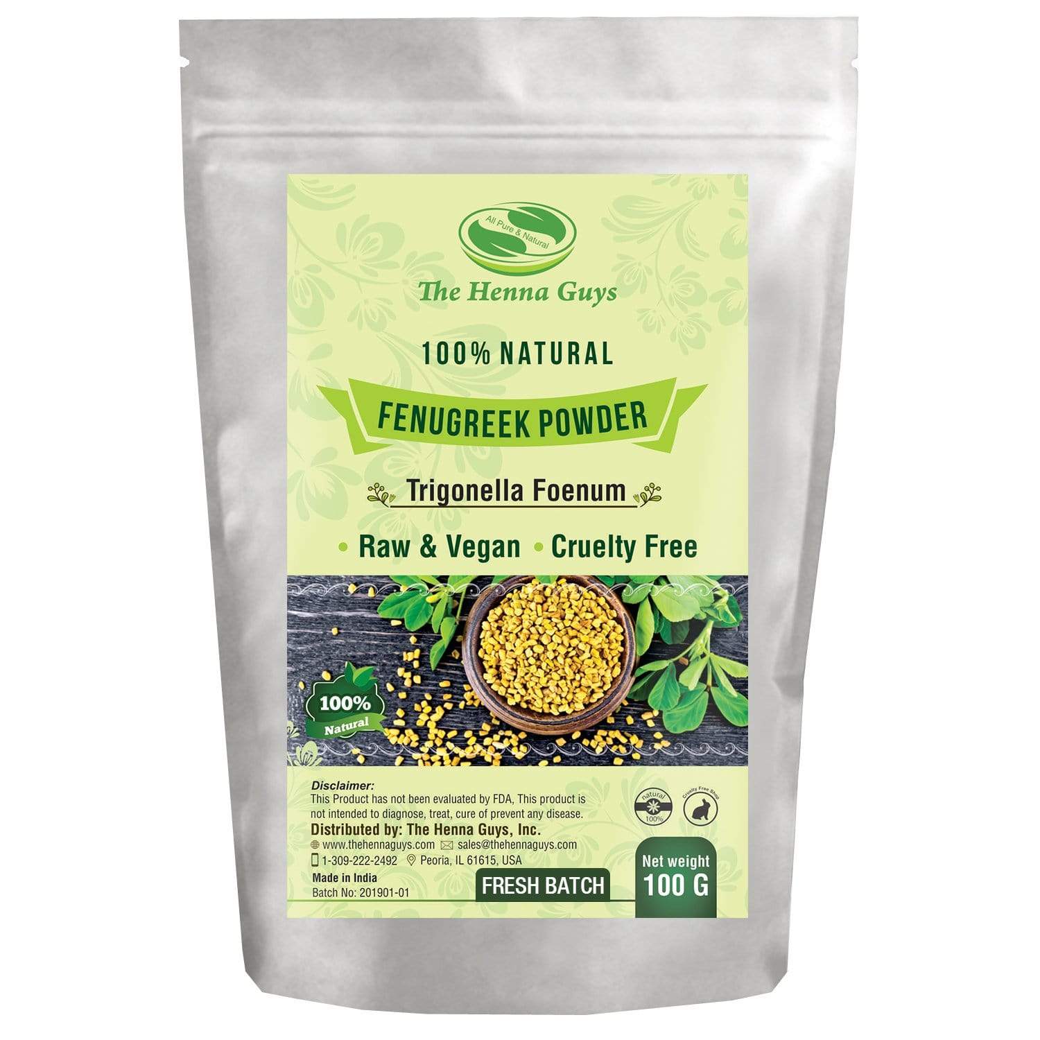 Hair Loss Remedy & AntiDandruff Fenugreek Powder & Reetha Powder