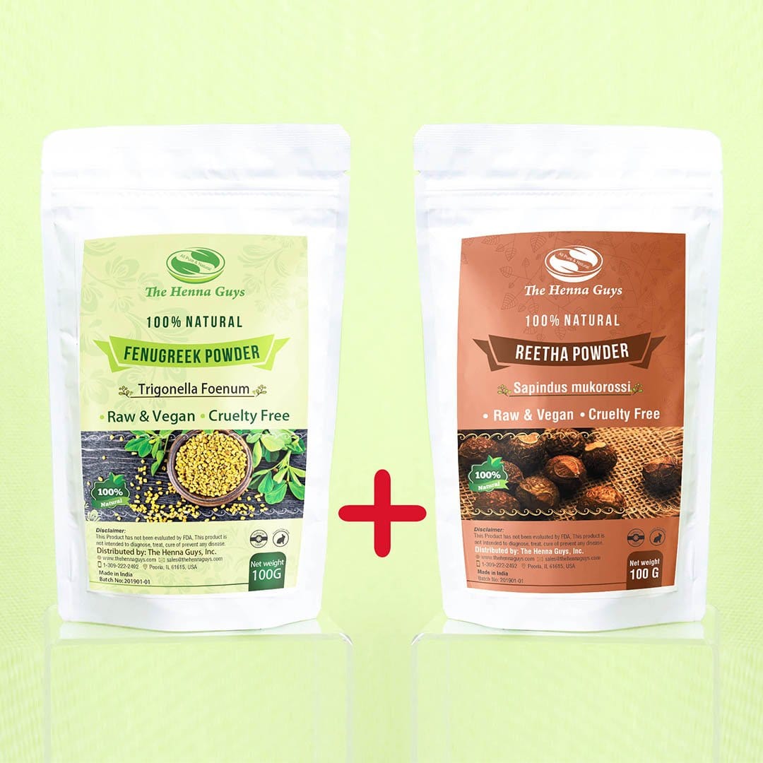Hair Loss Remedy & AntiDandruff Fenugreek Powder & Reetha Powder