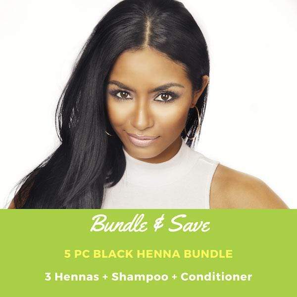 Henna Hair Dye - Black Henna Bundle with Shampoo & Conditioner
