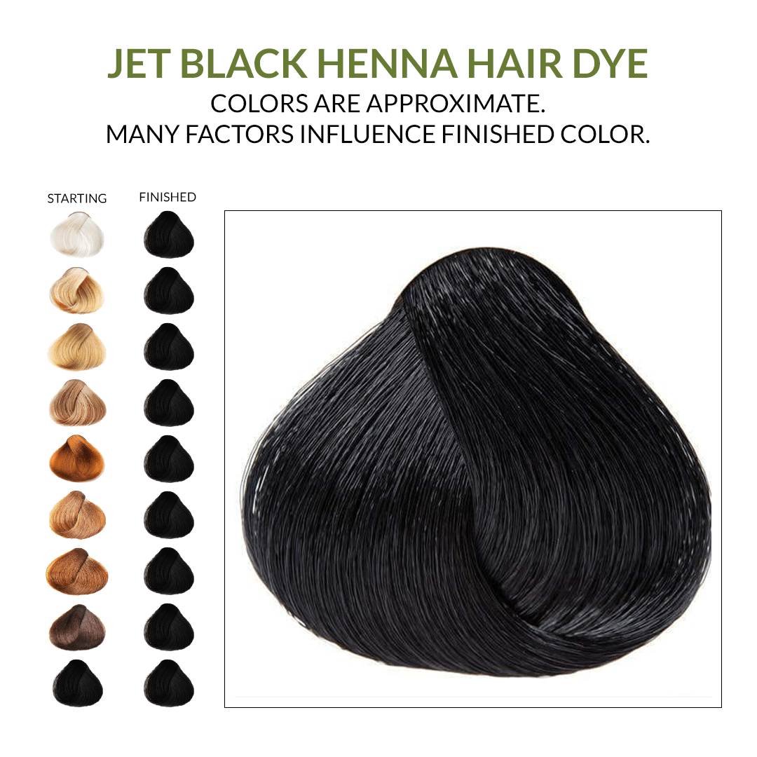 Jet Black Henna Hair Dye