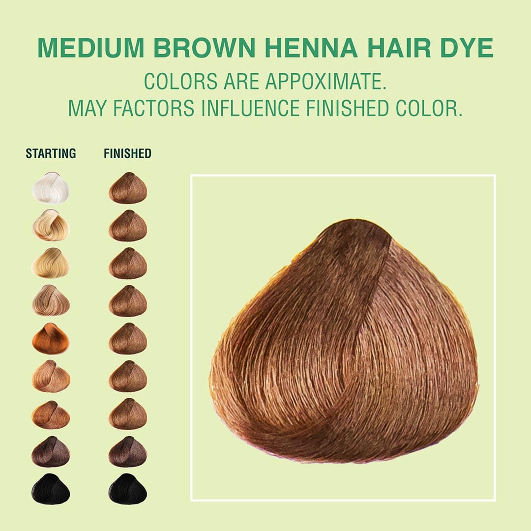 Medium Brown Henna Hair Dye