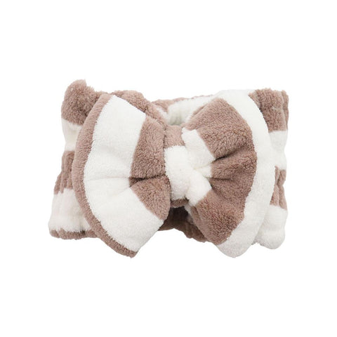 Microfiber Bow Towel HeadBand Makeup Spa