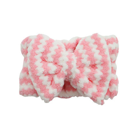 Microfiber Bow Towel HeadBand Makeup Spa