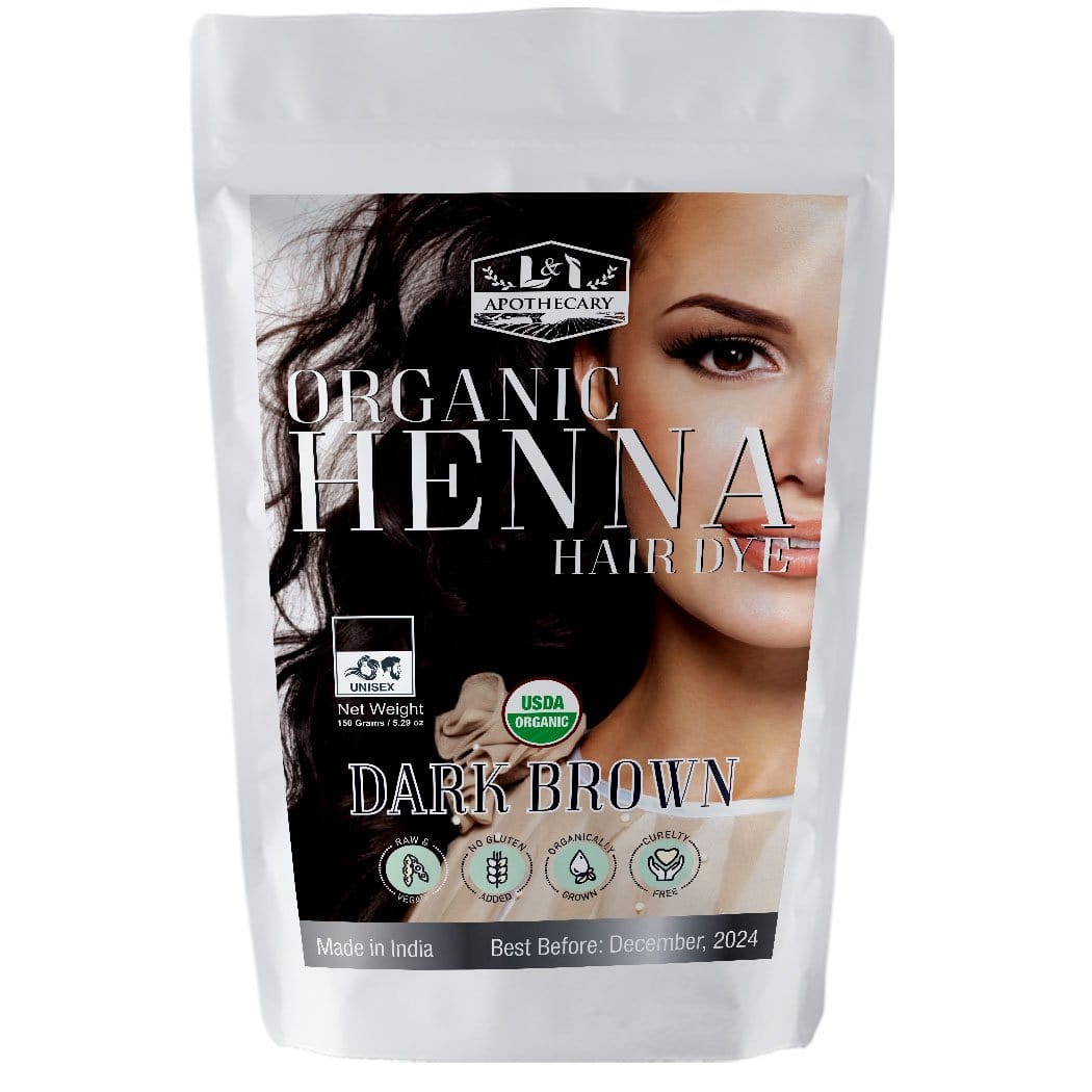 Organic Dark Brown Henna Hair Dye