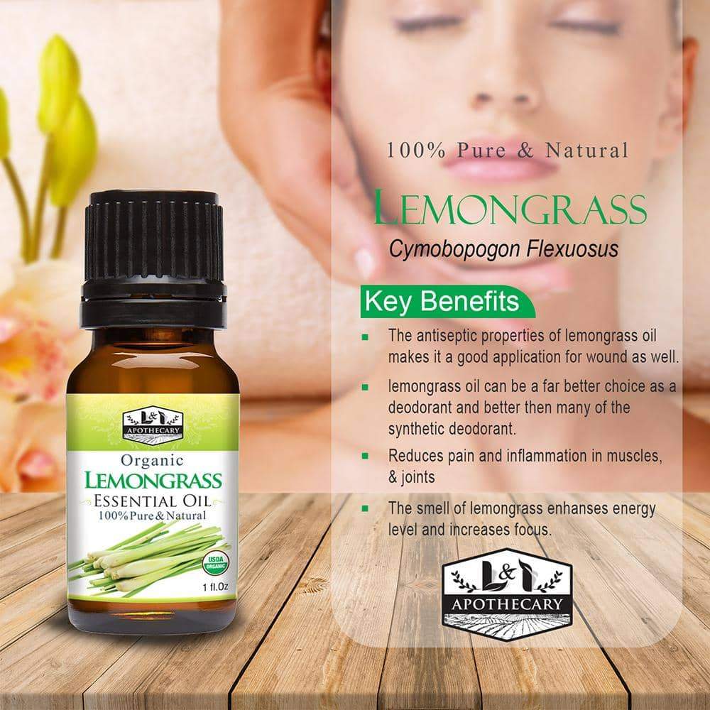 Organic Lemongrass Essential Oil