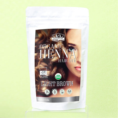 Organic Light Brown Henna Hair Dye