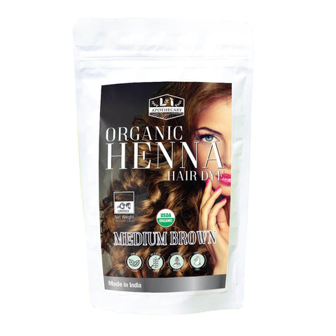 Organic Medium Brown Henna Hair Dye