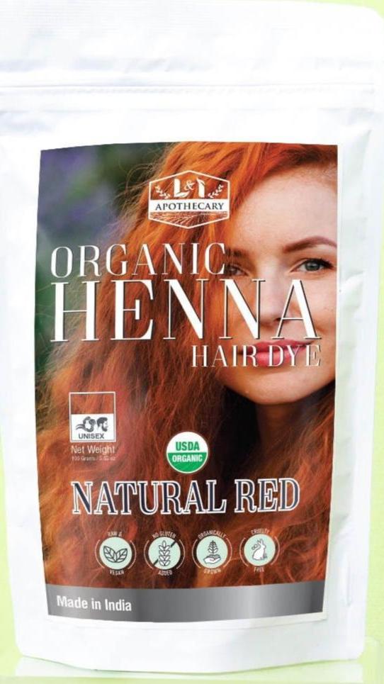 Organic Natural Red Henna Hair Dye