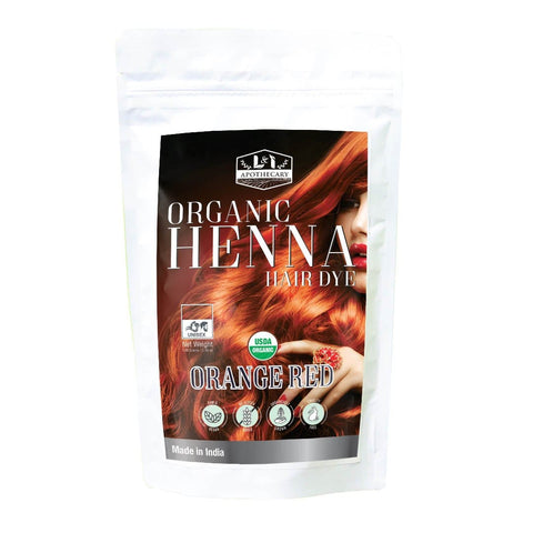 Organic Orange-Red Henna Hair Dye