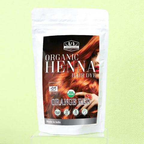Organic Orange-Red Henna Hair Dye
