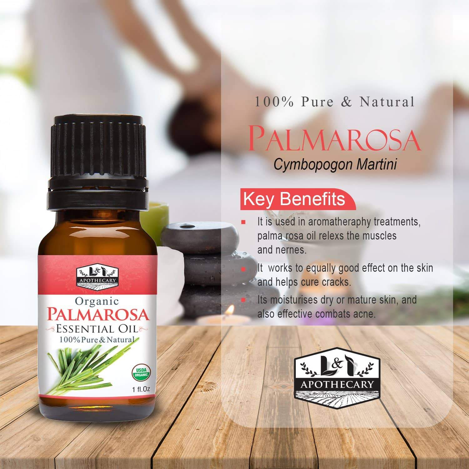 Organic Palmarosa Essential Oil