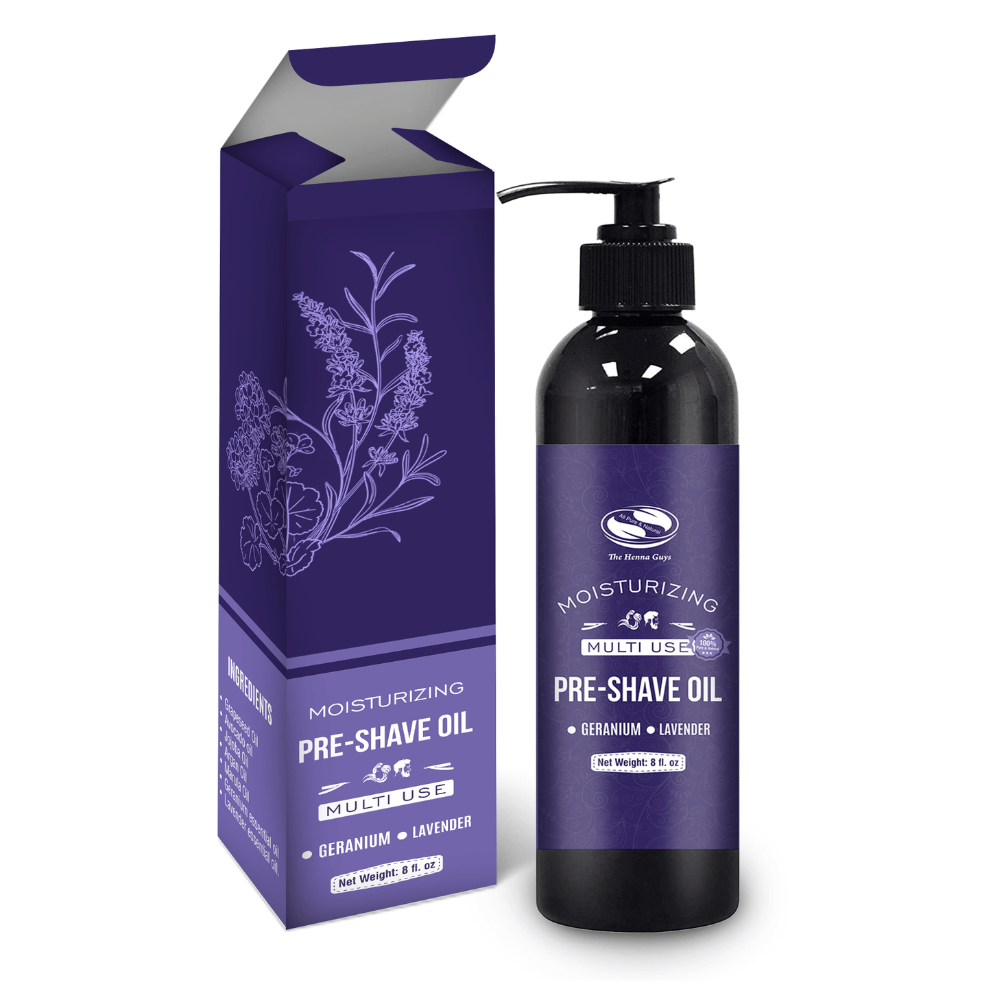 Pre Wax Oil for Irritation Free Waxing/ Shaving - Geranium & Lavender