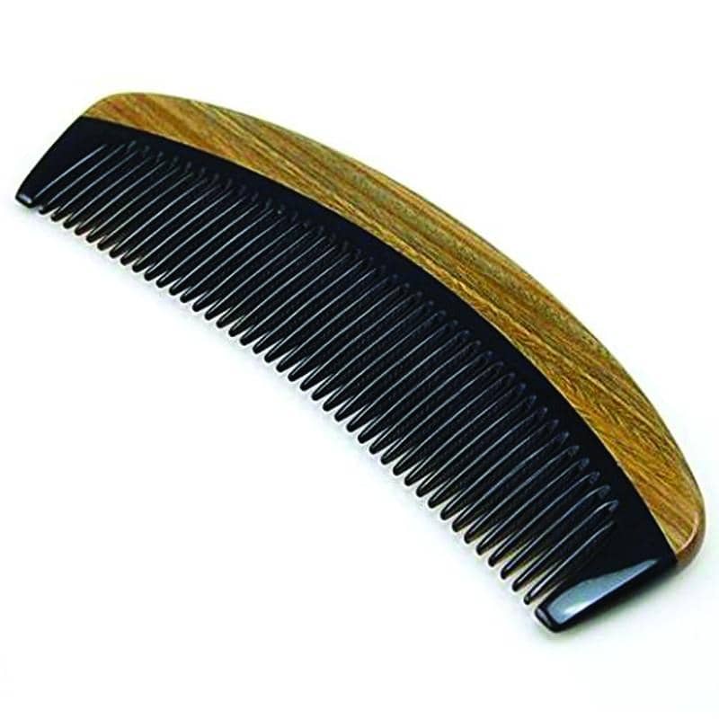 Sandalwood & OX Horn Curved Comb